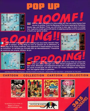 Pop-Up (F) (2 faces) (1990) box cover back